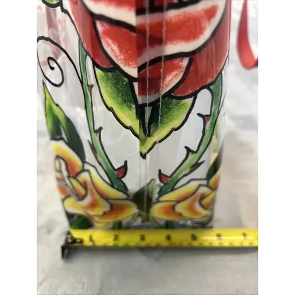 NEW Ed Hardy Black Panther Large Tote Bag Women's Clear Red Beach Party Bag PVC Totes